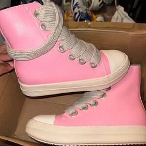 Light pink Rick Owen boots